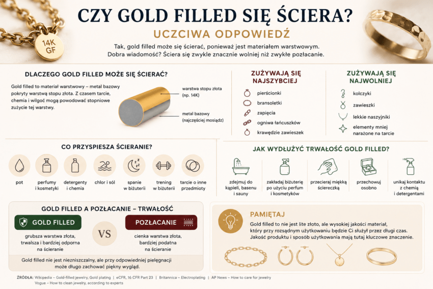 Czy gold filled się ściera